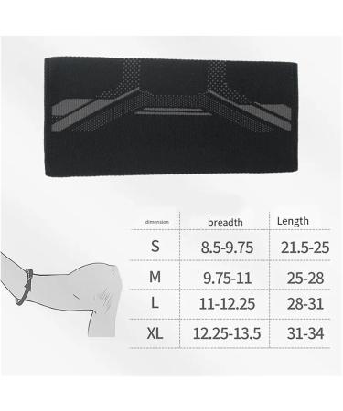 HUDFVIOI Knitted Elbow Pads Joint Protection Fitness Warmth Sports NonSlip Breathable Perspiration Arm Guards for Sports L L Black - Buy Online on GoSupps.com