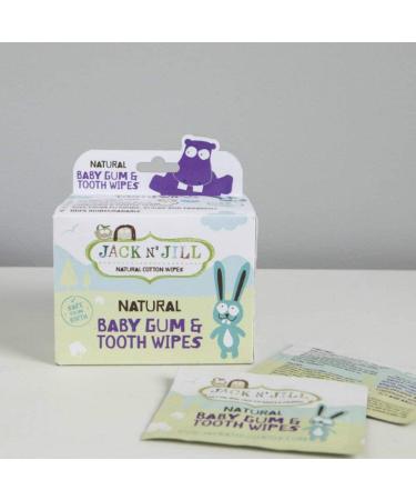 Jack N' Jill Baby Gum & Tooth Wipes - Neutral Flavor | 100% Soft Cotton | All-Natural & Safe | Steam Sterilized | Gently Textured | Fluoride, Sugar, & Parabens Free | 25 Pack - Buy Online on GoSupps.com