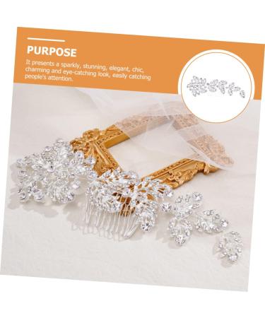 Beaupretty Bridal Rhinestone Insert Comb hair European and American bridal hair side hair rhinestones hair alloy Hair piece rhinestone hair hair crystal hair side Wedding Hair Accessories - Buy Online on GoSupps.com