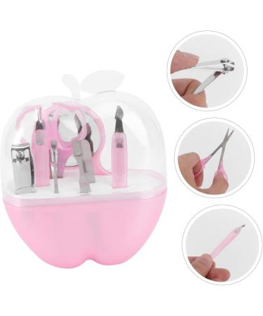 POPETPOP Fingernail Trimmer Tools Mirrors Nail Trimming Kit Nail Kit The Mirror Stainless Hair Double Bun 8 in 1 Nail File Nail Trimmer Kit Fingernail File Pink Manicure - Buy Online on GoSupps.com