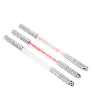 WOONEKY 3pcs Fruit Embroidery Pen Makeup Tool Eyebrow Embroidery Hand Tools Eyebrow Microblading Kit Copper