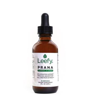 Leefy Organics PRANA - The Original Organic Liquid Turmeric Curcumin and Ginger Extract with Black Pepper | Supplement to Support Heart  Brain  and Joint Health  Inflammatory Response  Immunity  Drops