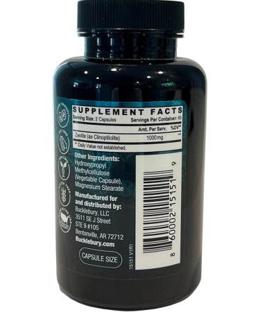 Bucklebury Zeolite Micronized Capsules - Detox & Immune Support - 90 Vegan Capsules - Buy Online on GoSupps.com