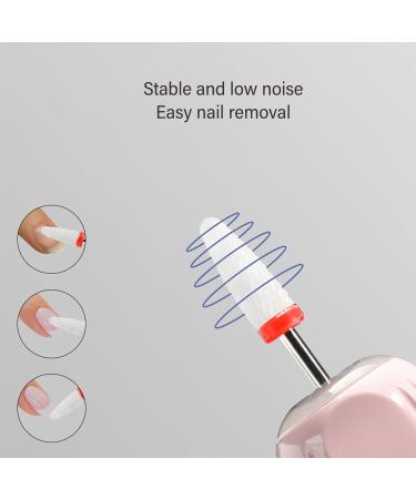 Electric Nail Grinder Manicure Pedicure Tools Electric Nail Drill Pen USB Rechargeable LED Light with 6 Heads for Salon for 2.35mm Nail Tips - Buy Online on GoSupps.com