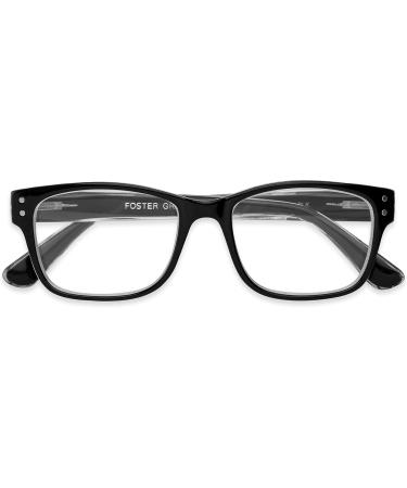 Foster Grant Men's Tristan Blue Light Bifocal Reading Glasses - Shiny Black 52mm | International Shipping Available - Buy Online on GoSupps.com