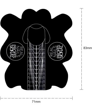 BNG 100 Pcs Square Nail Forms - French Acrylic UV Gel Tips & Stencil for Master Manicure - Black Extension Tools - Buy Online on GoSupps.com