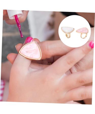 Didiseaon 2pcs Shell Ring Palette - Devil Horns Nail Art Mixing Plates for Gel Polish & Manicure Tools - Buy Online on GoSupps.com