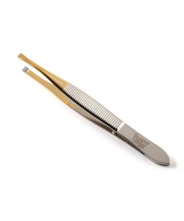 Solingen Slanted Tip Tweezers for Professional Eyebrow and Hair Removal - Stainless Steel with Chrome Plating, Leather Case Included (Made in Germany) - Buy Online on GoSupps.com