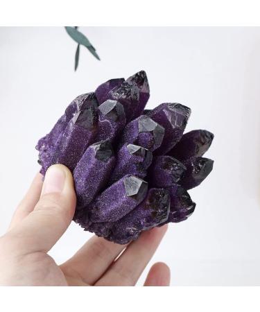 Natural Magic Natural Crystal Stone Purple Phantom Quartz Crystal Cluster Rock Stones Reiki Specimen Home Deco (Color : Purple Cluster Size : 300-400g) 300-400g Purple Cluster - Buy Online on GoSupps.com