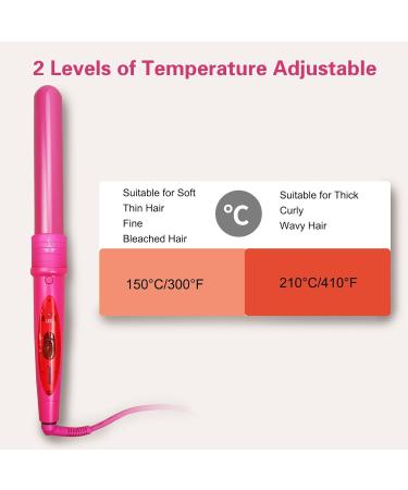janelove Curling Iron Curling Wand Set Hair Curler 5 in 1 Set (0.25" to 1.25" Inch") Fast Heating Up Interchangeable Ceramic Tourmaline Barrels with Heat Resistant Glove(Pink) 1 1/4 inch 1 inch - Buy Online on GoSupps.com