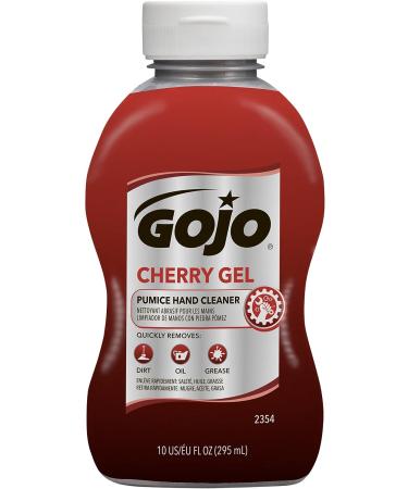 SPARKLEN GOJO Cherry Gel Pumice Hand Cleaner 20 Oz. (2 Bottles, 10 Oz. each) with Wooden Nail Brushes - Heavy Duty, Cherry Scented Scrub - Buy Online on GoSupps.com