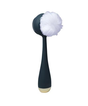 PMD Clean Body - Smart Body cleaning device with silicone brush & three interchangeable attachments - waterproof - SonicGlow Vibration - Cleanse peeling & massage body - navy