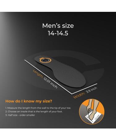 Carbon Fiber Insole | Rigid Shoe Insert for Foot Pain Relief Arthritis Hallux Rigidus | Unisex Steife Solen | EU47 305mm Black - Buy Online on GoSupps.com