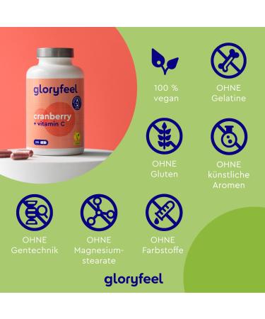 Cranberry Extract with Vitamin C - High-Potency 50:1 - 25 000mg per Dose - 210 Vegan Capsules - Laboratory Tested No Additives - Buy Online on GoSupps.com