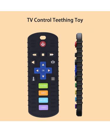 Silicone TV Control Teething Toy for Toddlers - Wear Resistant Baby Shower Gift (Black) - Buy Online on GoSupps.com