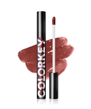 COLORKEY Lip Gloss Mirror Series  Hydrating Lip Gloss with Essential oil  High Shine Glossy Lip Tint  Hydrated & Fuller-looking Lips  Long-Lasting Liquid Lipstick (B705)