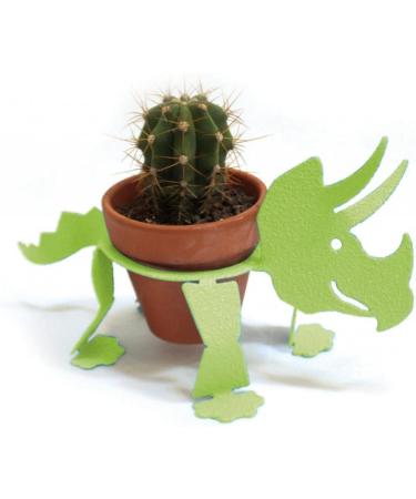 Triceratops DinoPals Planter Dأ©cor - Lime Plant Stand for 4 Pots - Buy Online on GoSupps.com