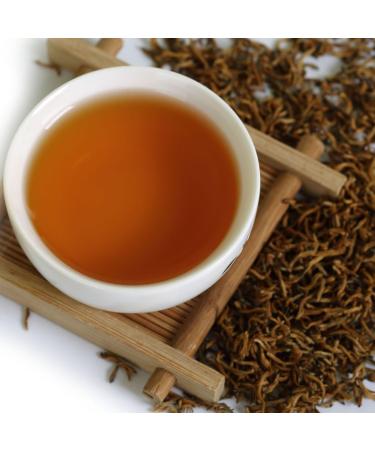 GOARTEA Th Noir 250g / 8.8oz Nonpareil Supreme Fujian Jinjunmei Eyebrow Chinese Black Tea Loose Leaf - Golden Buds Black Tea Bags - Buy Online on GoSupps.com