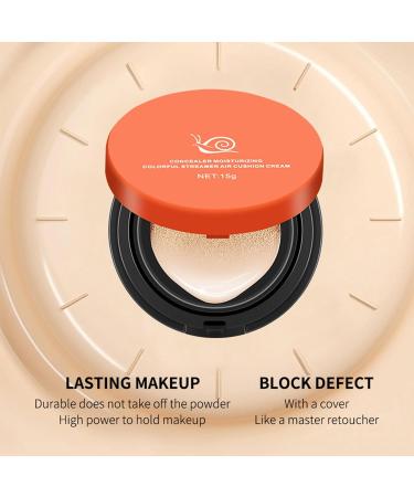 Mushroom Head Air Cushion Foundation CC Cream Liquid Foundation BB Cream ConcealerNude Makeup Moisturizing Brightening Pigment Liquid Foundation Oil Control(Natural) - Buy Online on GoSupps.com