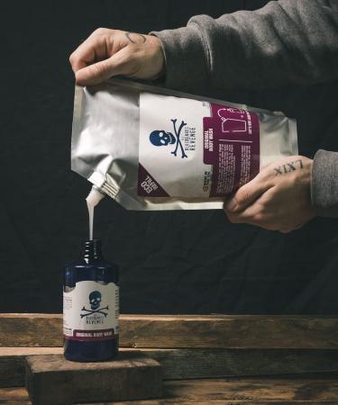 The Bluebeards Revenge Original Body Wash Refill Pouch Low Waste Vegan Friendly Moisturising Body Wash 1 Litre - Buy Online on GoSupps.com