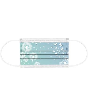 Lulupi 10-Piece Elegant Flower Motif Breathable Bandana Mask for Women | One-Way Adult Mouth & Nose Protection - Dandelion-04 - Buy Online on GoSupps.com