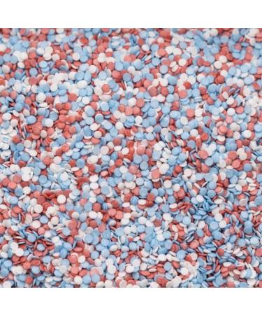 Natural / Vegan Edible Confetti Cake Sprinkles Red White Blue Mix Cupcake Decorations 25g