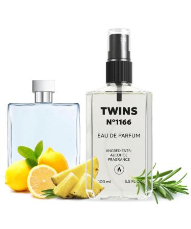 TWINS Impression of Chrome | Perfume for Men Eau de Parfum | No.1166 | 3.4 Fl Oz / 100 ml Chrome Impression