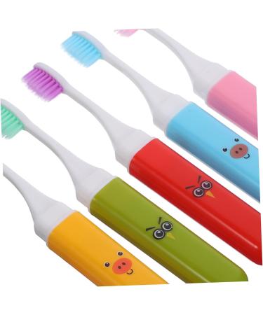 Beavorty Kids Folding Toothbrush Set - 5 Portable Travel Toothbrushes for Children - Buy Online on GoSupps.com