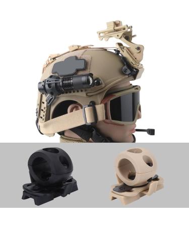 Vgeby Helmet Flashlight Bracket | Airsoft Headlamp Holder with Quick Release Clamp - Black - Buy Online on GoSupps.com