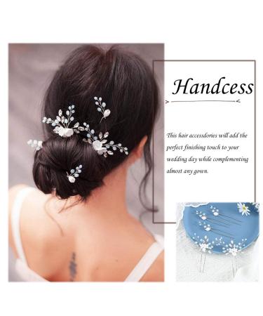 Handcess Wedding Hair Needles & Rhinestone Flower Clips - 5-Piece Bridal Accessories for Women and Girls - Buy Online on GoSupps.com