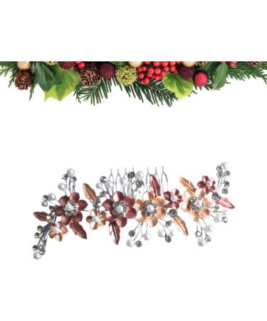 Angoily Floral Hair Accessories Rhinestone Barrettes Bride Hair Jewels for Women Hair Accessories Hair Accessories for Women Hair Clip Hair Pin Alloy Headwear Comb Miss Grace - Buy Online on GoSupps.com
