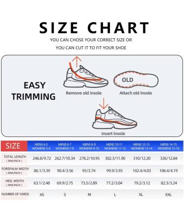 High Arch Support Insoles for Work Boots & Sneakers | Plantar Fasciitis Relief | Women 7-8/Men 6-7 - Buy Online on GoSupps.com