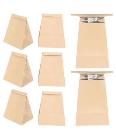 Healifty 10pcsbags Travel Mornings Bags Kraft Sealing Emesis Paper Portable Kids Puke Multi-function Nausea Throw Disposable Motion Garbage Bag Pouches Vomit Car Morning Practical Light Brown 1 Count (Pack of 1)
