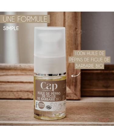 Organic Prickly Pear Seed Oil Vegan Organic Ecocert Cosmebio CAP COSMETICS Made in France - Buy Online on GoSupps.com