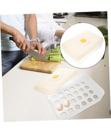 Zerodeko 1pc 24 Organizer Egg Case Refrigerator Fridge Household Compartment Tray Container Stackable Grid - Buy Online on GoSupps.com