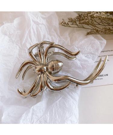 xbiez Punk Spiders Hair Clips Hair Jaw Clips Silver Spiderling Halloween Gothic Hair Styling Araneid Catch Barrettes Gold - Buy Online on GoSupps.com