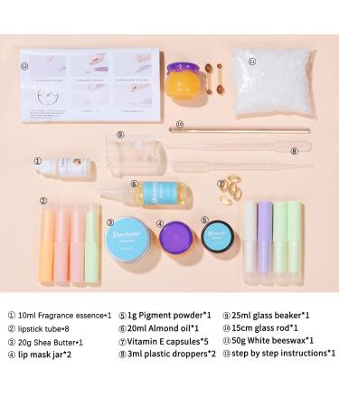 Natural Shea Butter Lip Balm Kit Handmade Crafts for Girls | DIY Lip Balm & Lip Mask Making | Includes Tubes Beeswax & Essential Oils - Buy Online on GoSupps.com