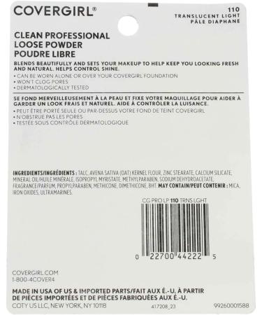  CoverGirl COVERGIRL CoverGirl Professional Poudre Translucide Light 110 0.70 oz (Pack de 3) - Buy Online on GoSupps.com