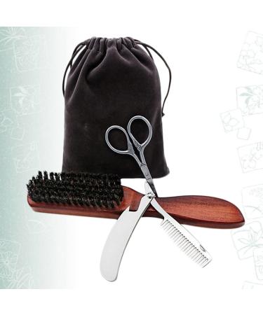 Balacoo Men's Beard Brush Set Premium Grooming Kit with Trimmer Razor Blades & Bamboo Comb for Effortless Beard Care | International Shipping - Buy Online on GoSupps.com