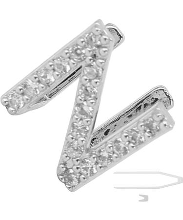 Verdant Touch Hip Hop Tooth Decoration - Silver Capital-Shaped Teeth Brace for Halloween & Accessories - Buy Online on GoSupps.com