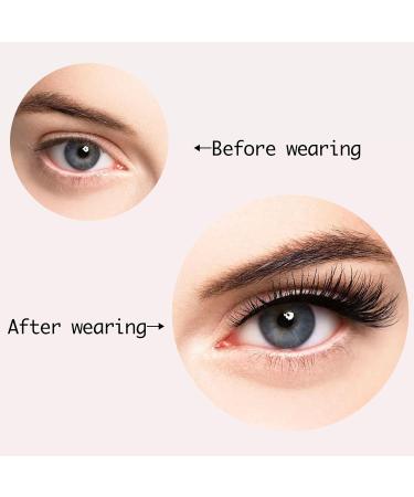 Lashes False Eyelashes Fluffy Russian Eyelash 5 Pairs Strip with Glue Volume Dramatic Fluffy Wispy Natural Eyelashes 3D Thick Long Fake Lashes - Buy Online on GoSupps.com