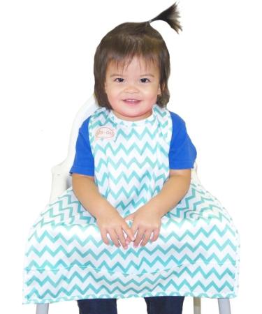 BIB-ON Full-Coverage Bib & Apron Combo for Infants 0-4 (Teal Chevron) - Buy Online on GoSupps.com