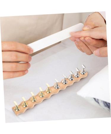 Ipetboom 1 Set Nail Art Base Metal Display Stand Nail Holder for Painting Nails Nail Racks for Nail Art Fake Nail Holder False Nail Stand Fake Nails Nail Tools for Nail Art Log Easel Wooden - Buy Online on GoSupps.com