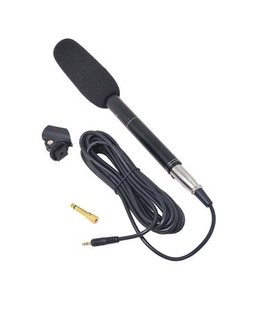Bestshoot Condenser Interview Microphone Photography Shotgun Mic for Video Camcorders DSLR DV Camcorder 11 inches/27cm Camera Microphone with Metal Holder, Anti-Wind Foam Cap XLR Cable