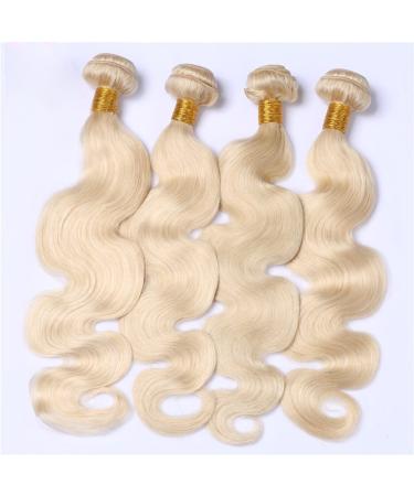 Remeehi 100g Peruvian Ombre Hair Extensions - 1B 613 Body Wave Two Tone Blonde Bundles (18 ) - Premium Human Hair - Buy Online on GoSupps.com