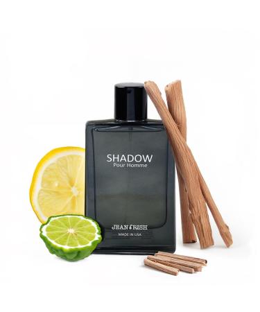 Jean Rish Shadow Pour Homme Eau De Toilette for Men (3.4 Fl Oz / 100ml) with Lemon Cedar & Bergamot Notes - Long Lasting and Luxury Fragrance