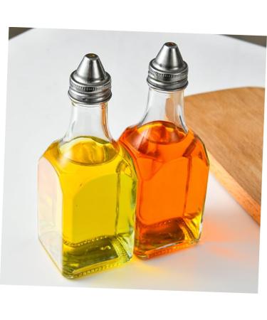 Zerodeko 2pcs Mini Spice Bottle Glass Containers Convenient Vinegar Dispenser Oil Storage Can Salad Dressing Dispenser Terrarium Tank Mini Containers Oil Holder Cruet With Cover Spice Jar 5.6X5.6X13.3CM Transparent - Buy Online on GoSupps.com