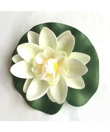 Buy Vectexi Artificial Plastic Lotus Flowers - Floating Water Lily Ornaments for Aquarium & Pond - Set of 3 White - Buy Online on GoSupps.com