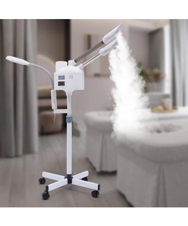 LOYEMAADE 3 in 1 Ozone Facial Spray Spa Spray Cool Nano Thermal Spray LED Light Magnifying Glass Adjustable Height Angle