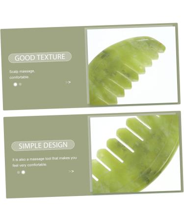Gradeneve Jade Comb - Handcrafted Body Massage & Scalp Scratching Tool for Relaxation | Premium Jade Massage Device - Buy Online on GoSupps.com